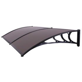 200 X 100 Household Application Door & Window Rain Cover Eaves Canopy Brown & Black Bracket(SAME AS 72908277)