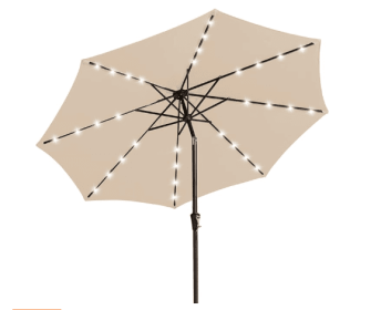 Nix KS All-iron Lamp Beads In The Pillar Umbrella 9-8-38- Beige (Option: Beige9 FT)
