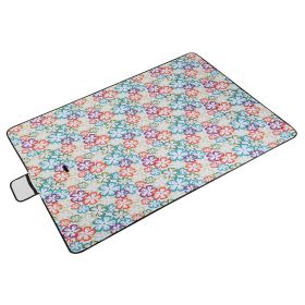 60" x 78" Waterproof Picnic Blanket Handy Mat with Strap Foldable Camping Rug for Camping Hiking Grass Travelling (Option: WPPicnicBlanket GreenFloral)