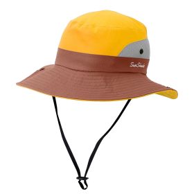 Women Summer Sun Bucket Hats Foldable UV Protection Cotton Cap Wide Brim Floppy Cap Packable Ponytail Mesh Travel Hat For Beach Fishing Camping Travel (Option: BucketHat Yellow)